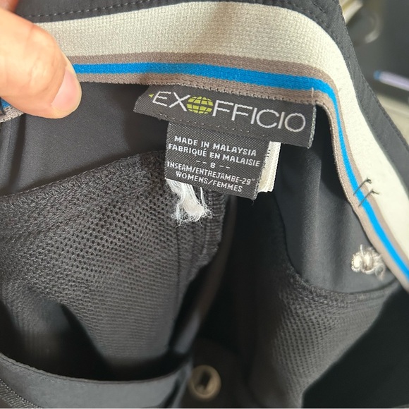 ExOfficio Women’s Hiking Pants Size 8 Black Nylon Lightweight Stretch - Picture 3 of 7